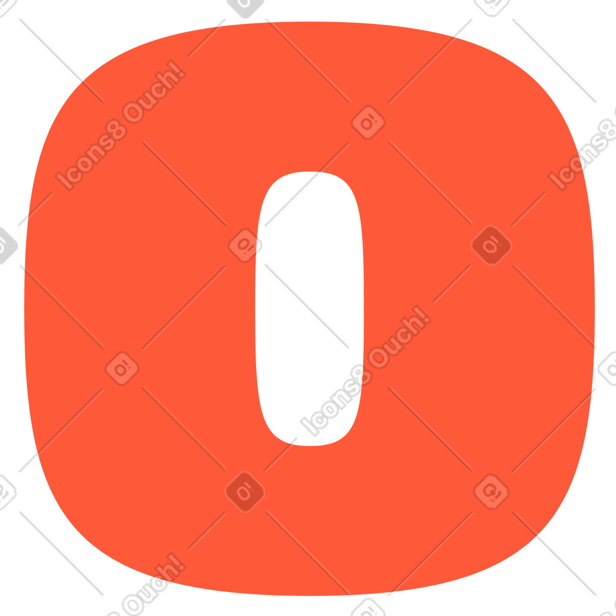 Buchstabe o-Illustration im Beam-Stil als Download in PNG, SVG
