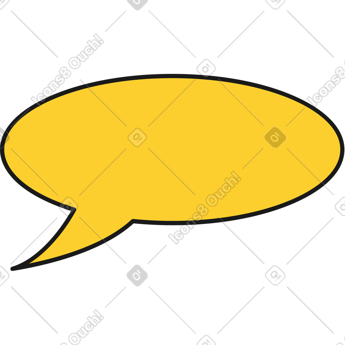 Illustration Yellow speech bubble dans le style Taxi à télécharger aux formats PNG, SVG