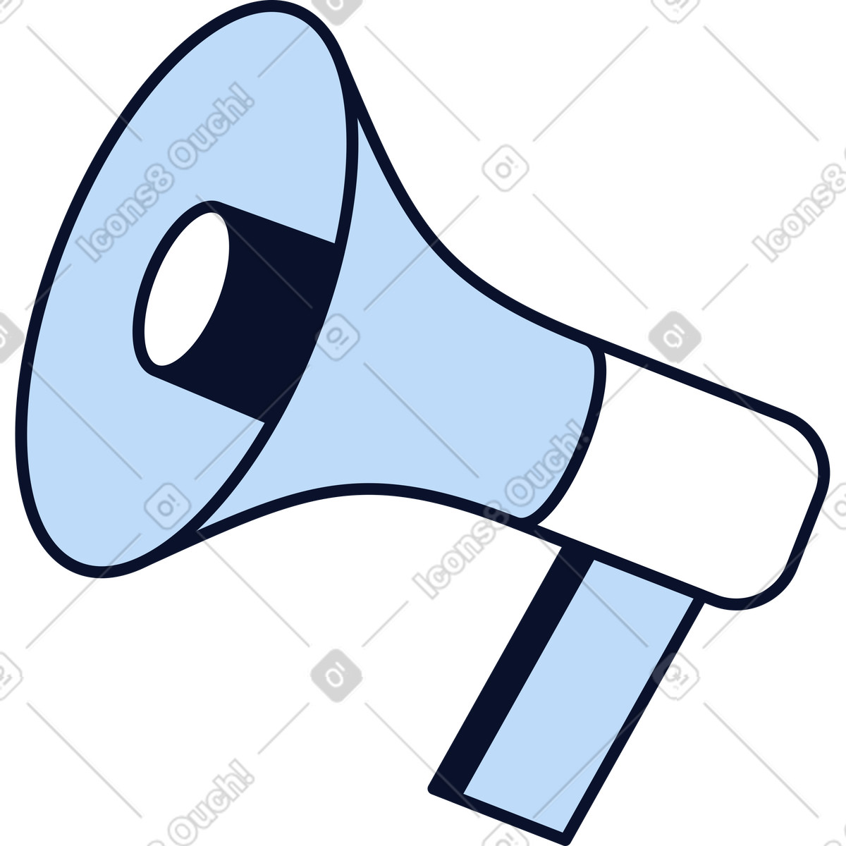 Ilustração de Megafone em no estilo Flexy para baixar em PNG, SVG