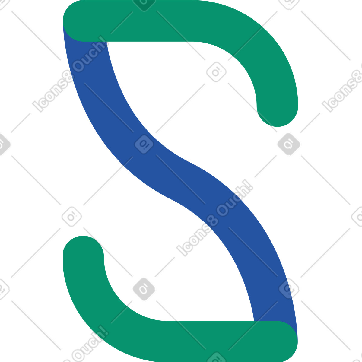 Letter s illustrazione in stile Spot scarica in PNG, SVG