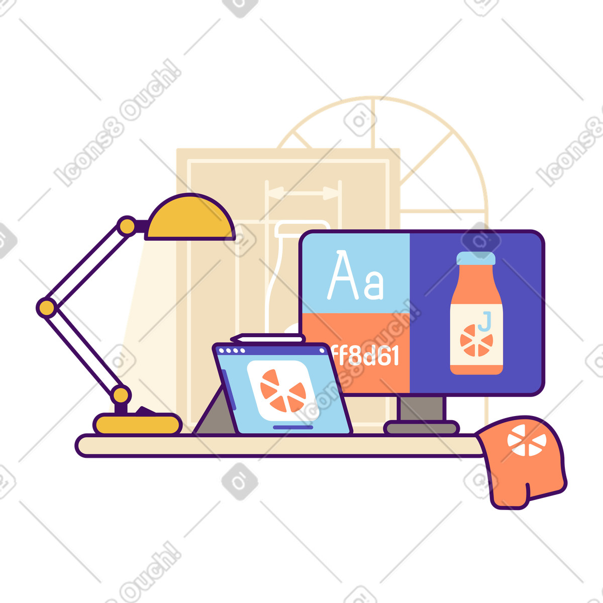 Progettazione e branding del packaging prodotto illustrazione in stile Simplistic scarica in PNG, SVG