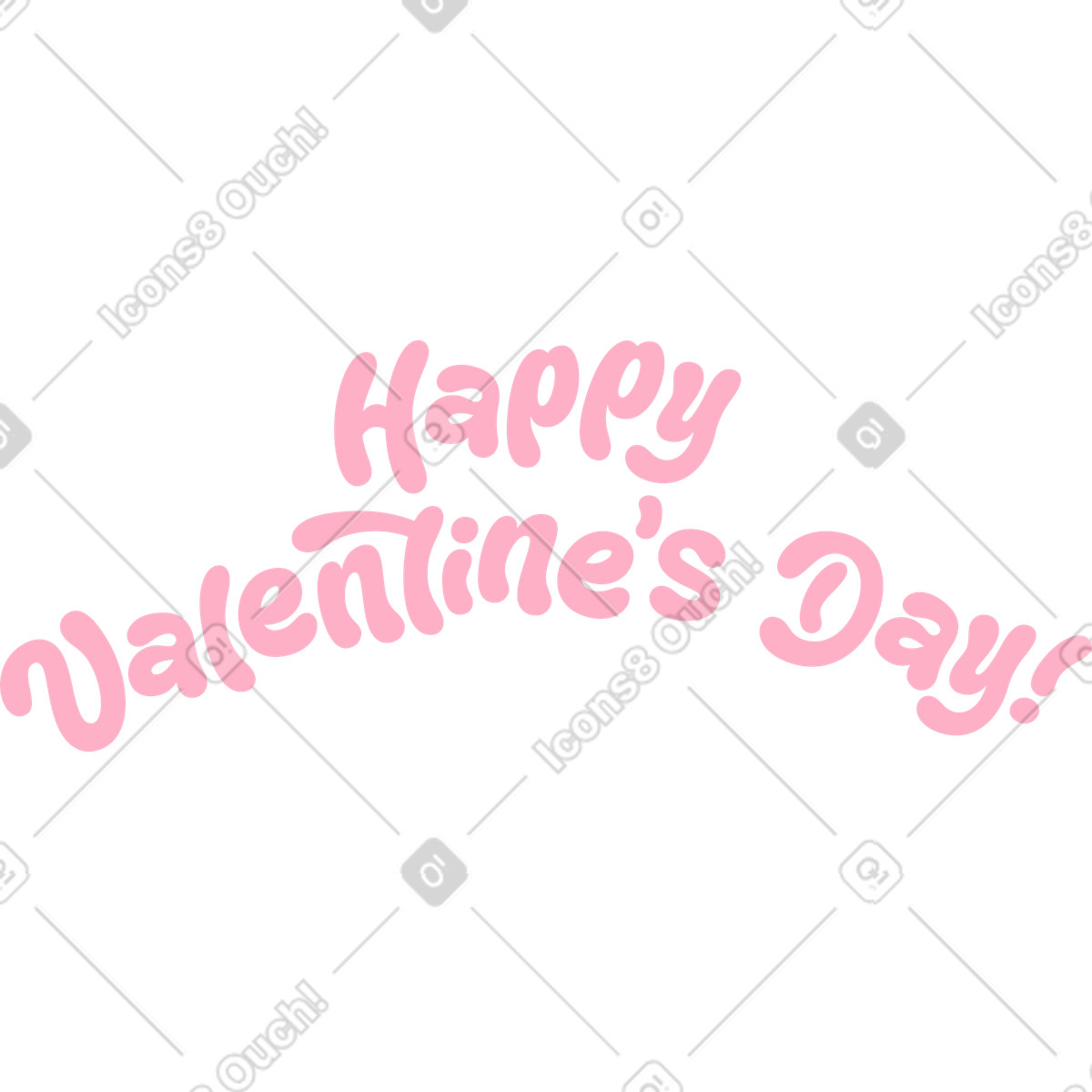 Schriftzug „happy valentinstag“! text-Illustration im Social-Stil als Download in PNG, SVG