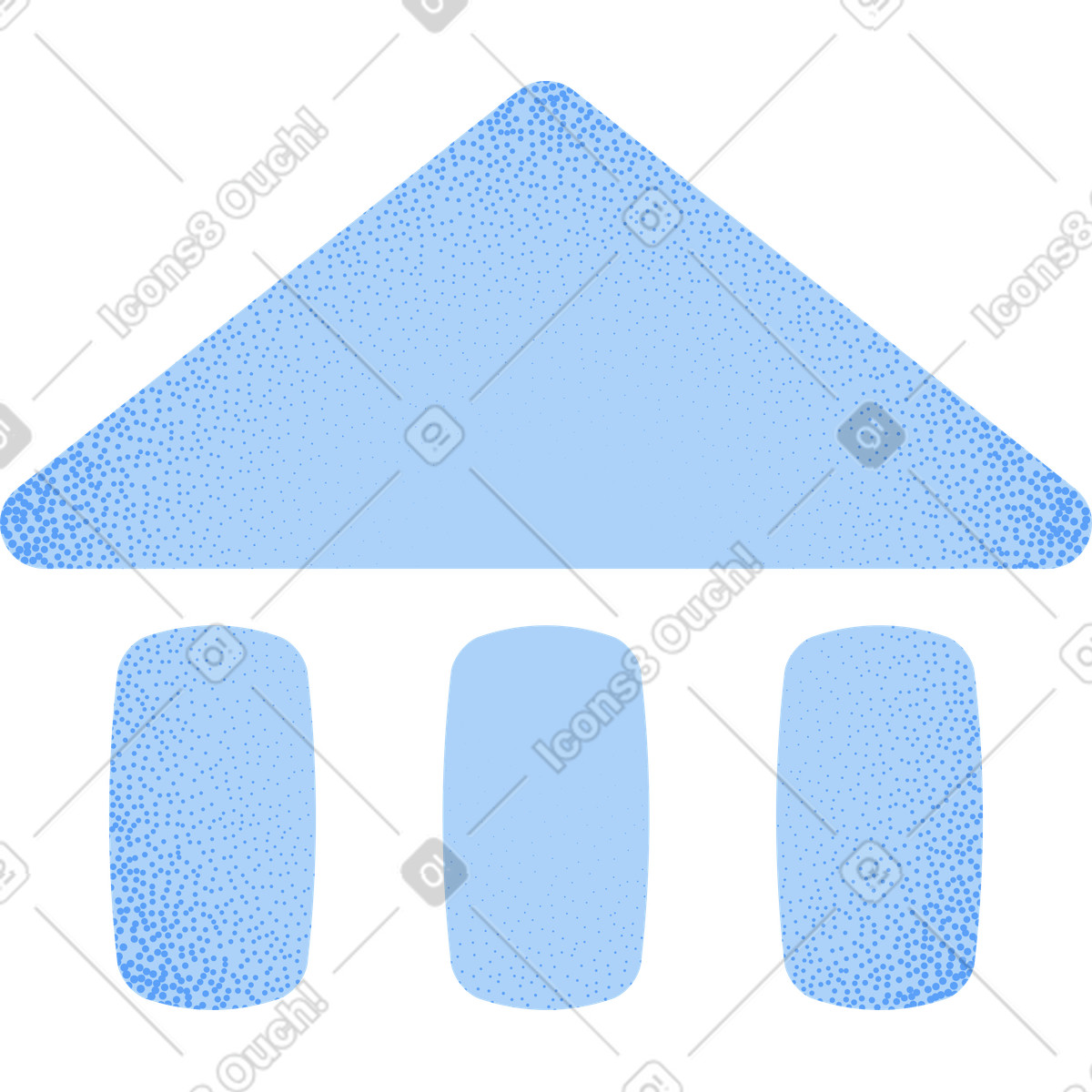 Bank building icon with grainy texture-Illustration im Grain-Stil als Download in PNG, SVG