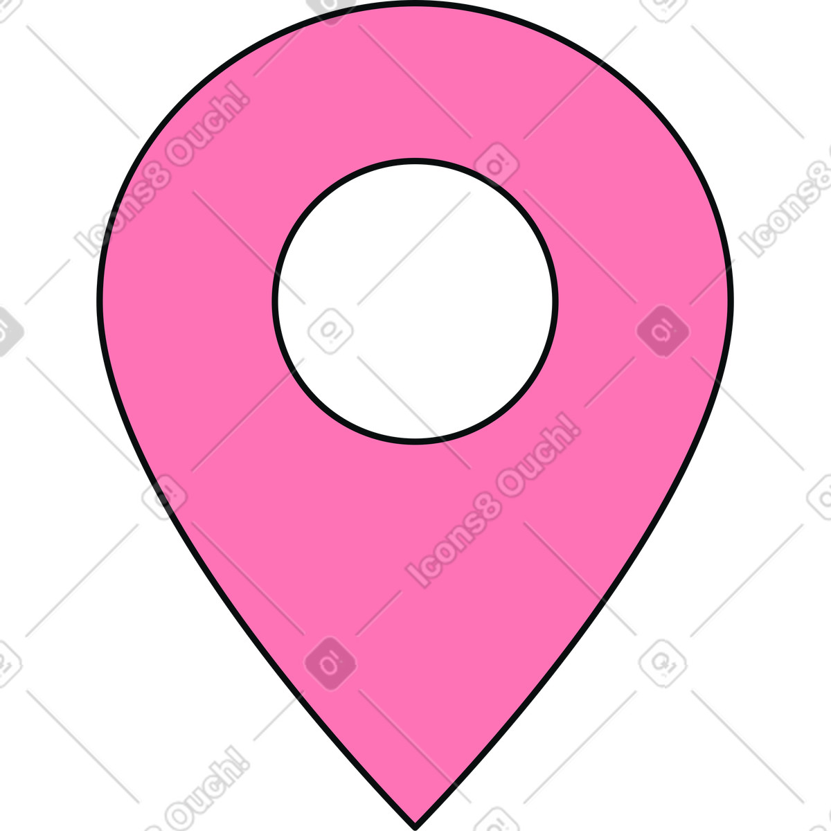 Teko スタイルの ジオタグ のイラストをPNG、SVG形式でダウンロード