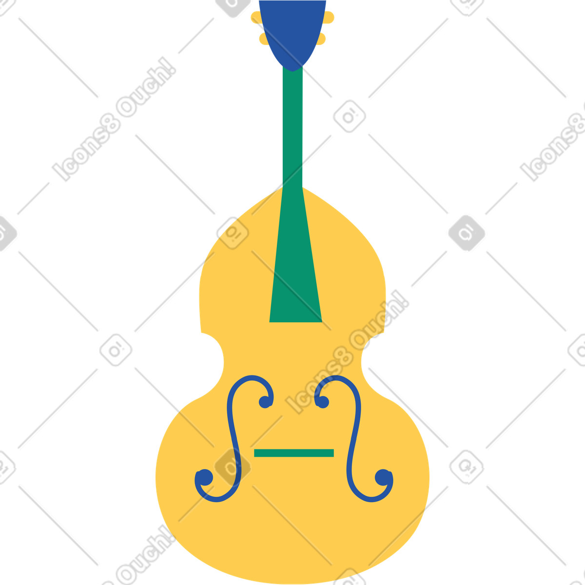 Violine-Illustration im Spot-Stil als Download in PNG, SVG