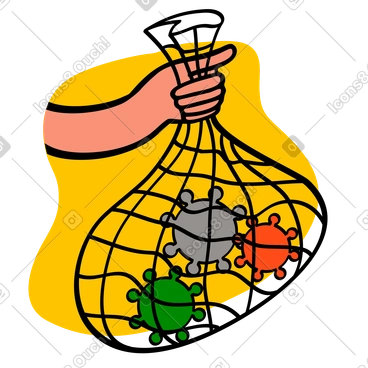 Antivirus security and catching in net trap PNG, SVG