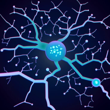 An illustration showcasing a vast network of interconnected neurons