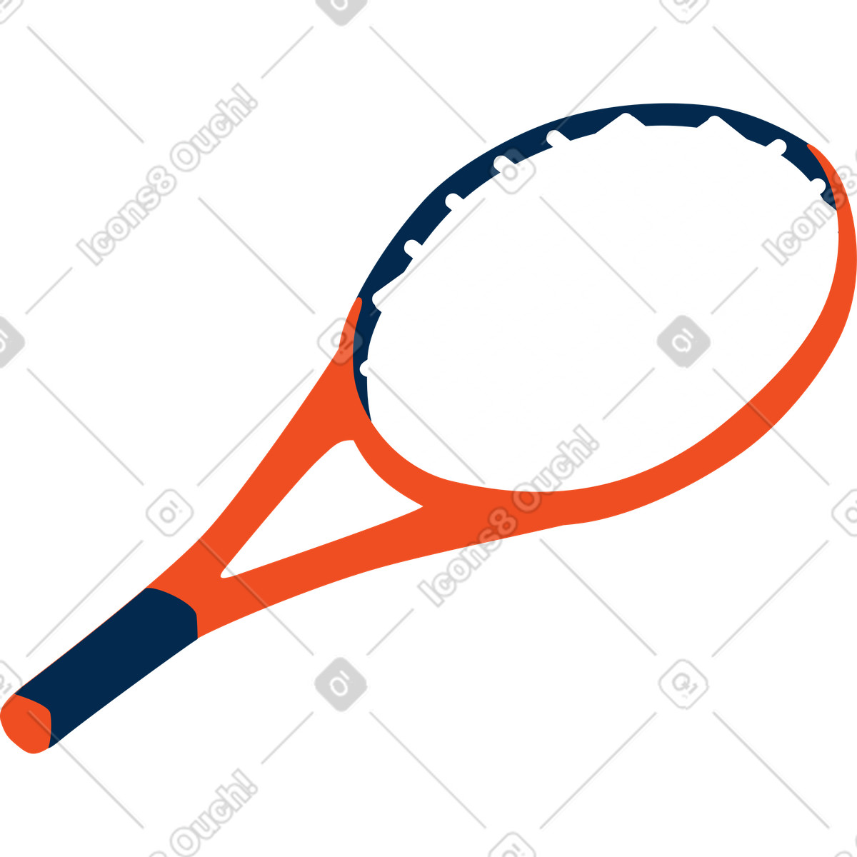 Ilustración Raqueta de tenis en estilo Flame a descargar en PNG y SVG