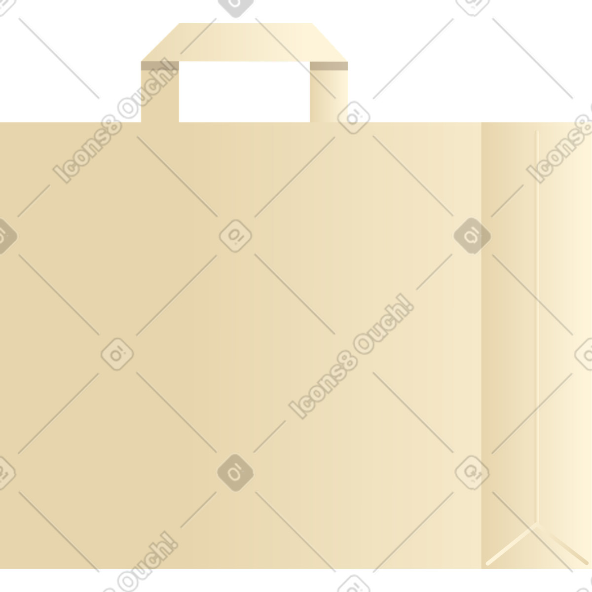 Sacchetto di carta con manici illustrazione in stile Silky scarica in PNG, SVG