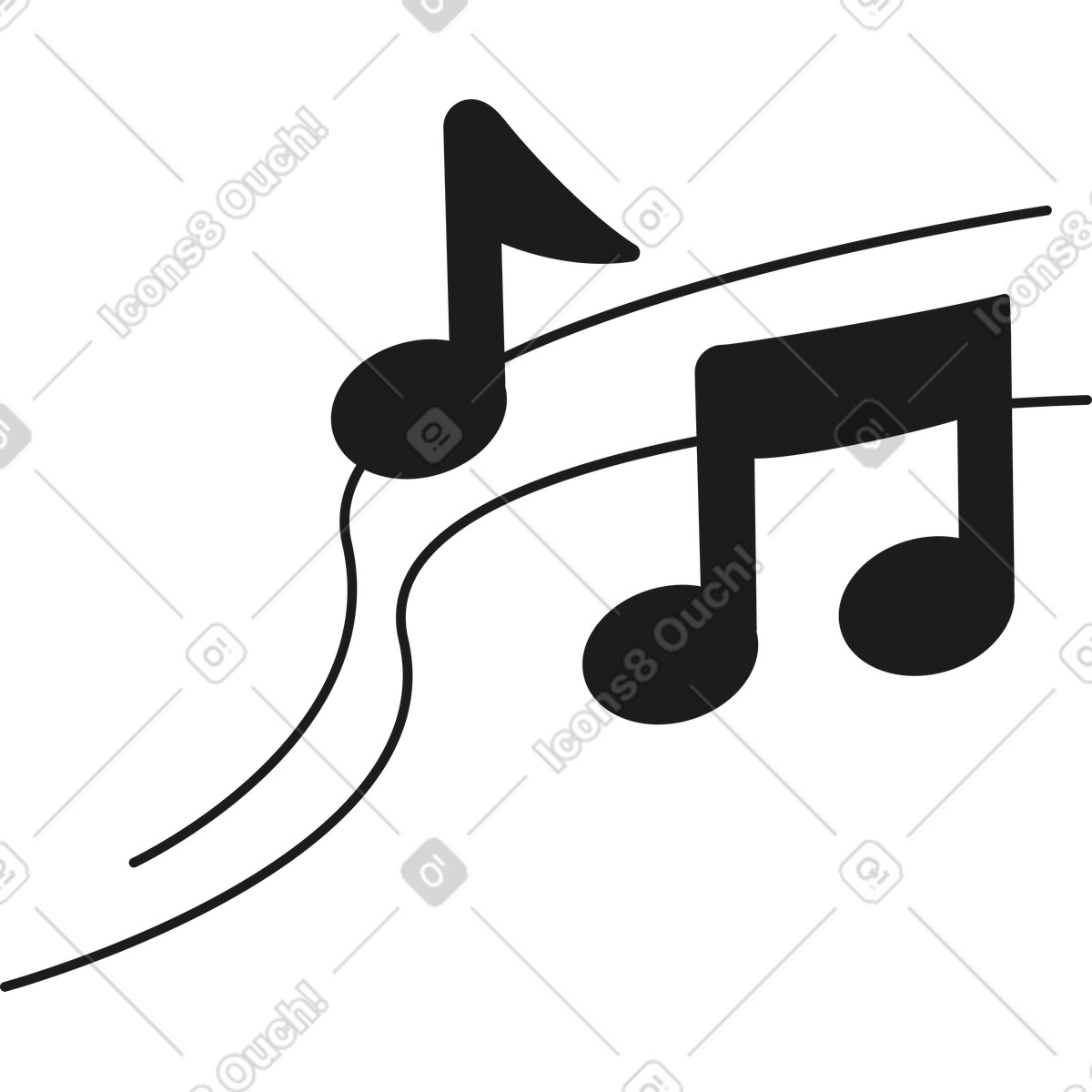 Ilustración Notas en estilo Rubber a descargar en PNG y SVG