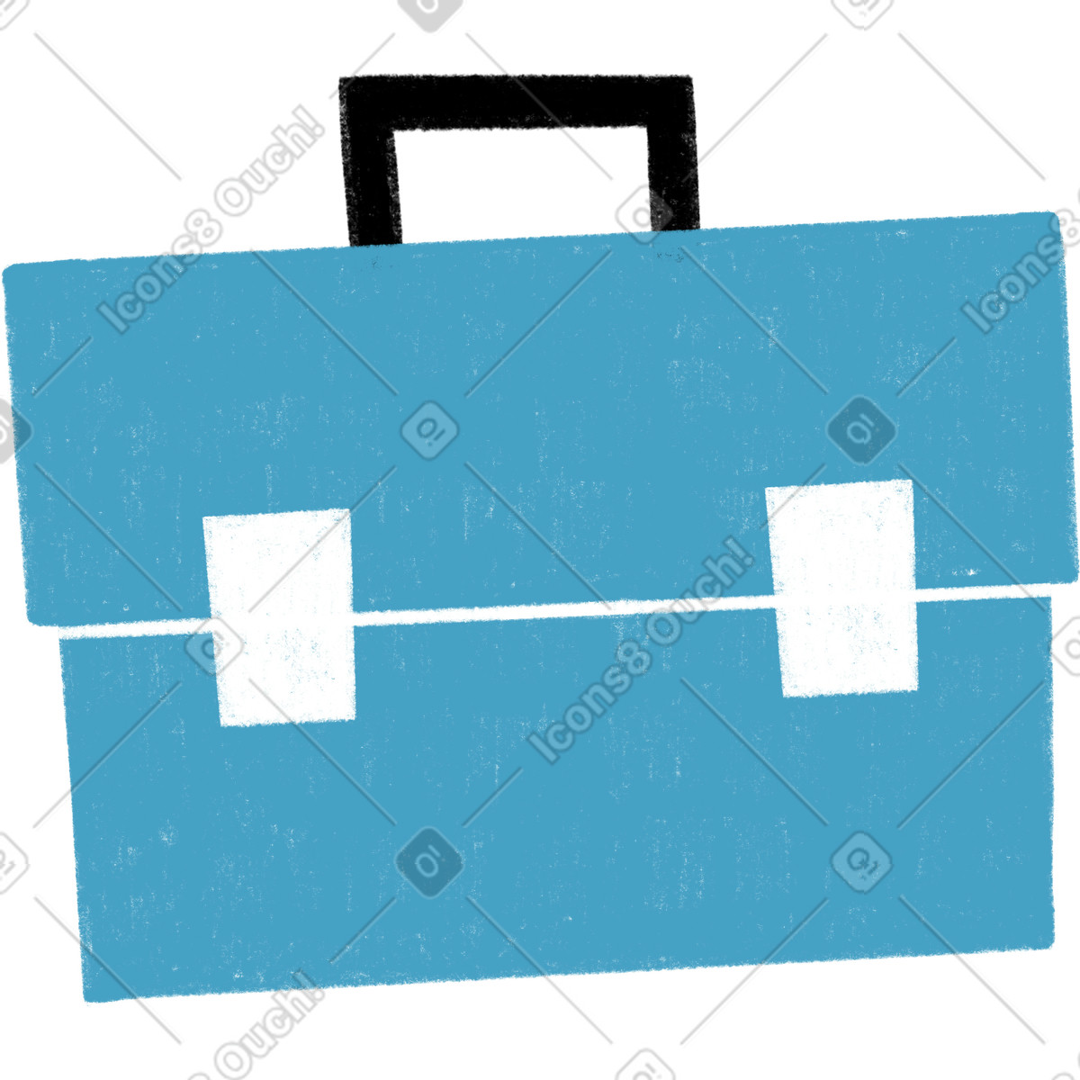 Ilustração de Blue briefcase em no estilo Tutti para baixar em PNG, SVG