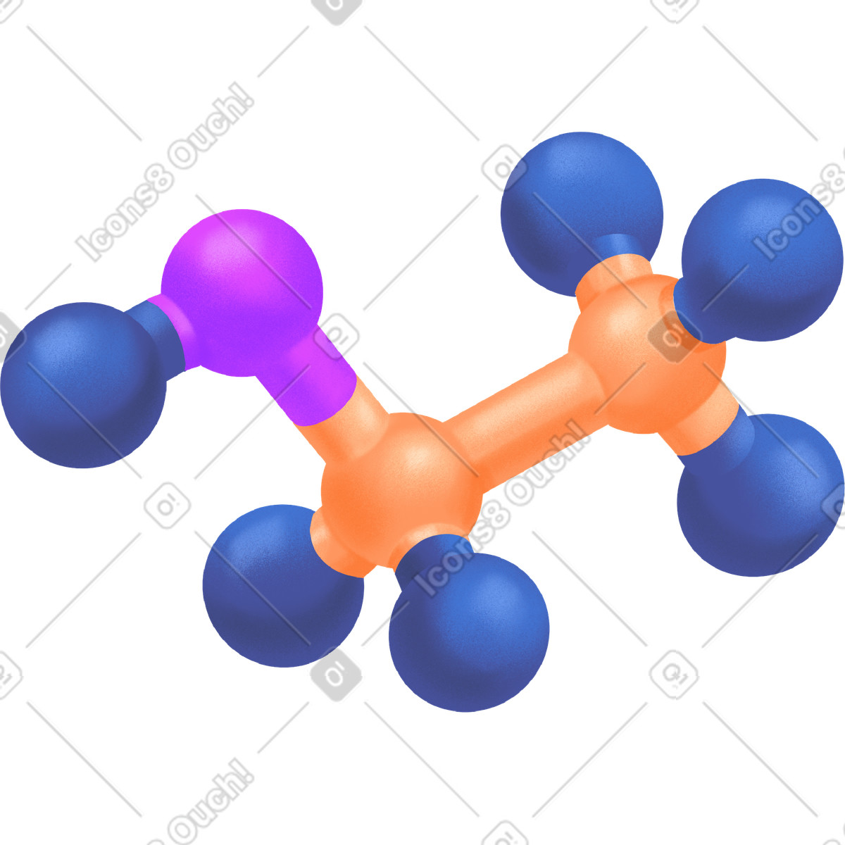 Modell eines moleküls-Illustration im Smart-Stil als Download in PNG, SVG