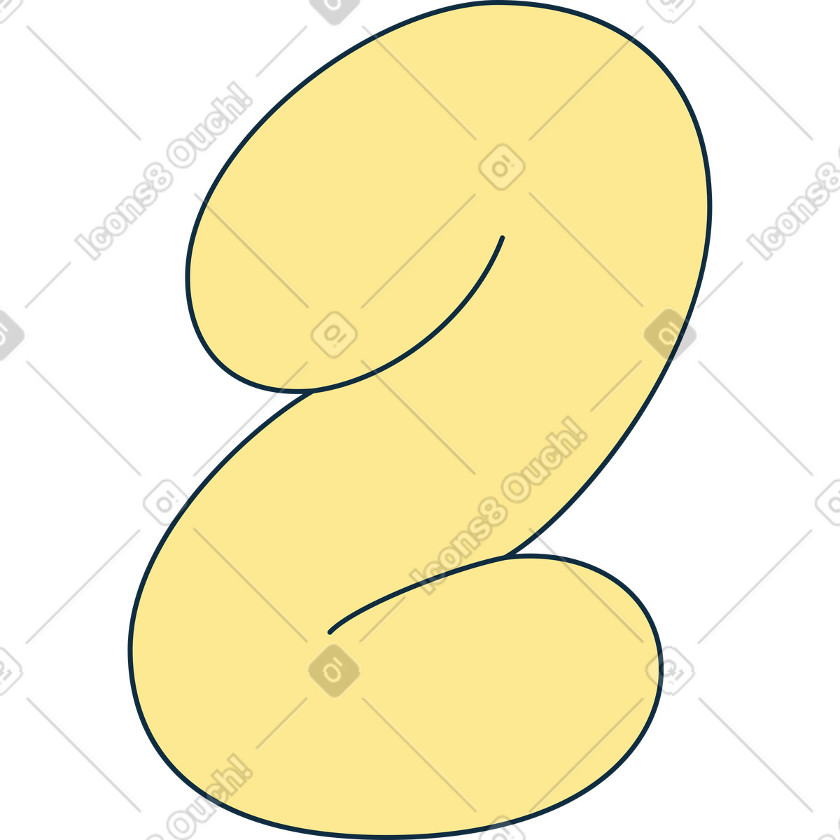 Number two illustration in PNG, SVG