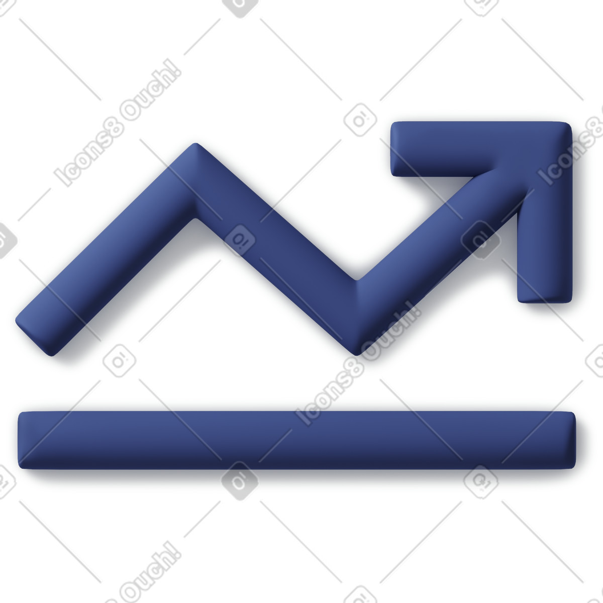 Ilustración Icono de gráfico estadísticas crecimiento en estilo 3D Business a descargar en PNG y SVG