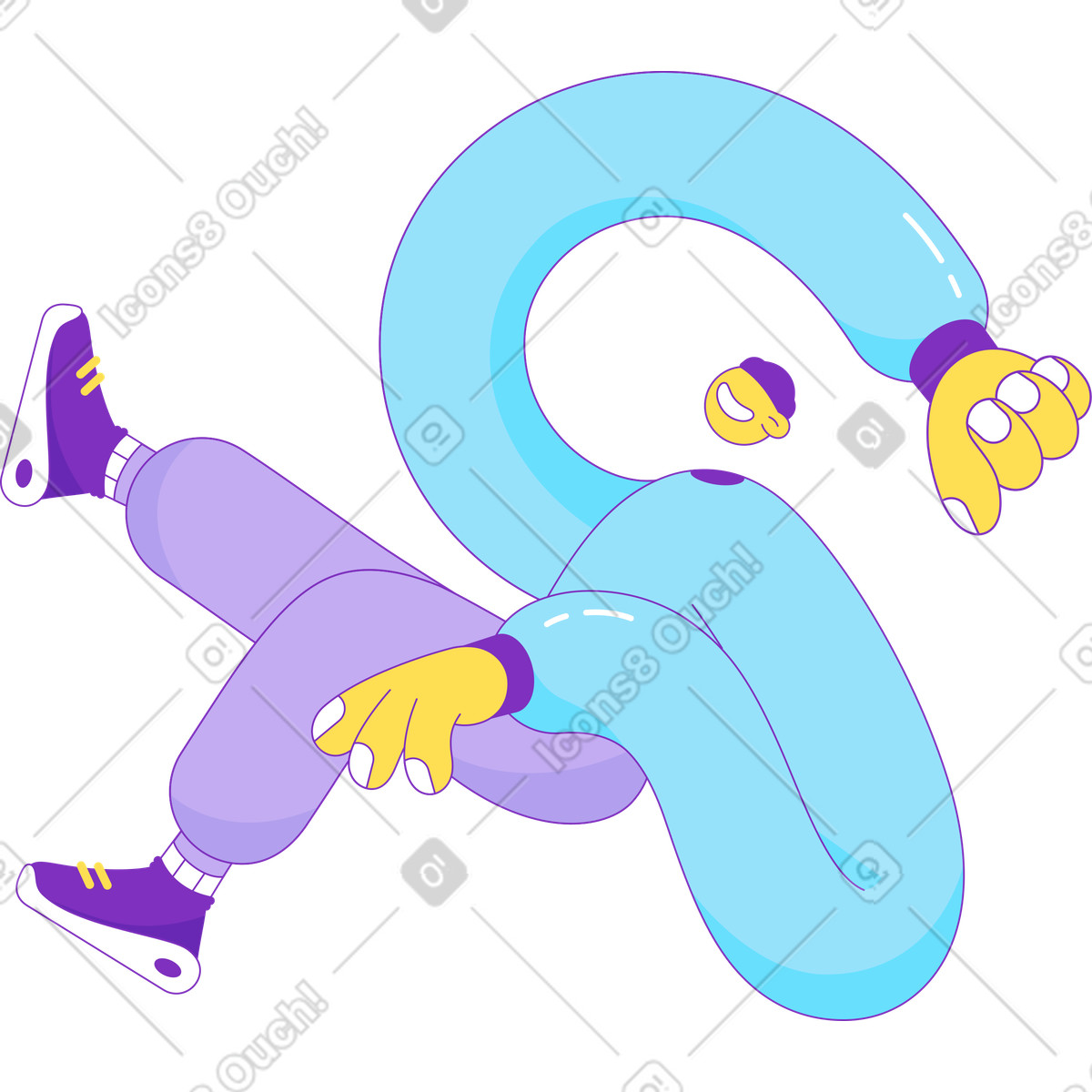 Illustration Accro du shopping dans le style Elastic à télécharger aux formats PNG, SVG