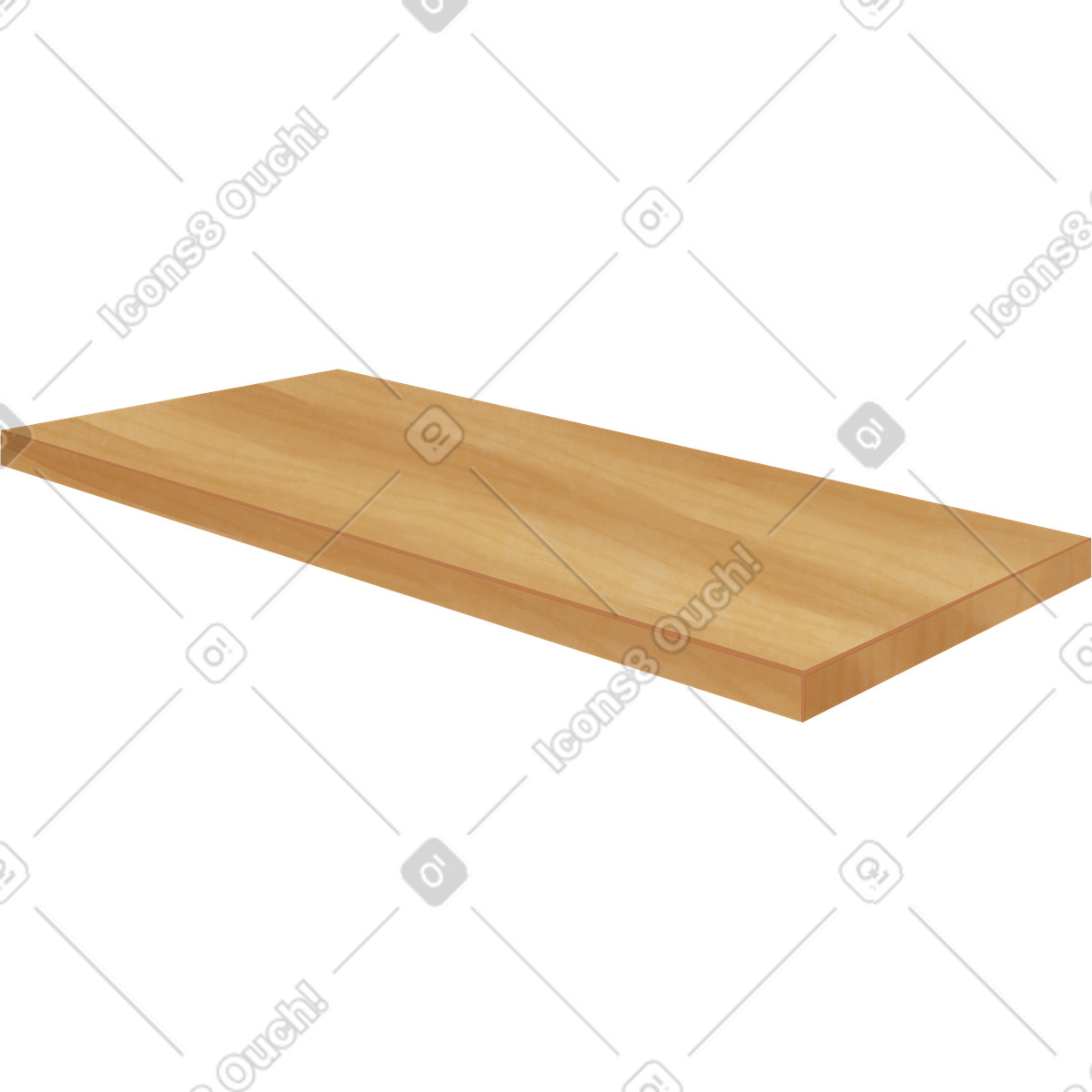 Wooden countertop-Illustration im Lifestyle-Stil als Download in PNG, SVG