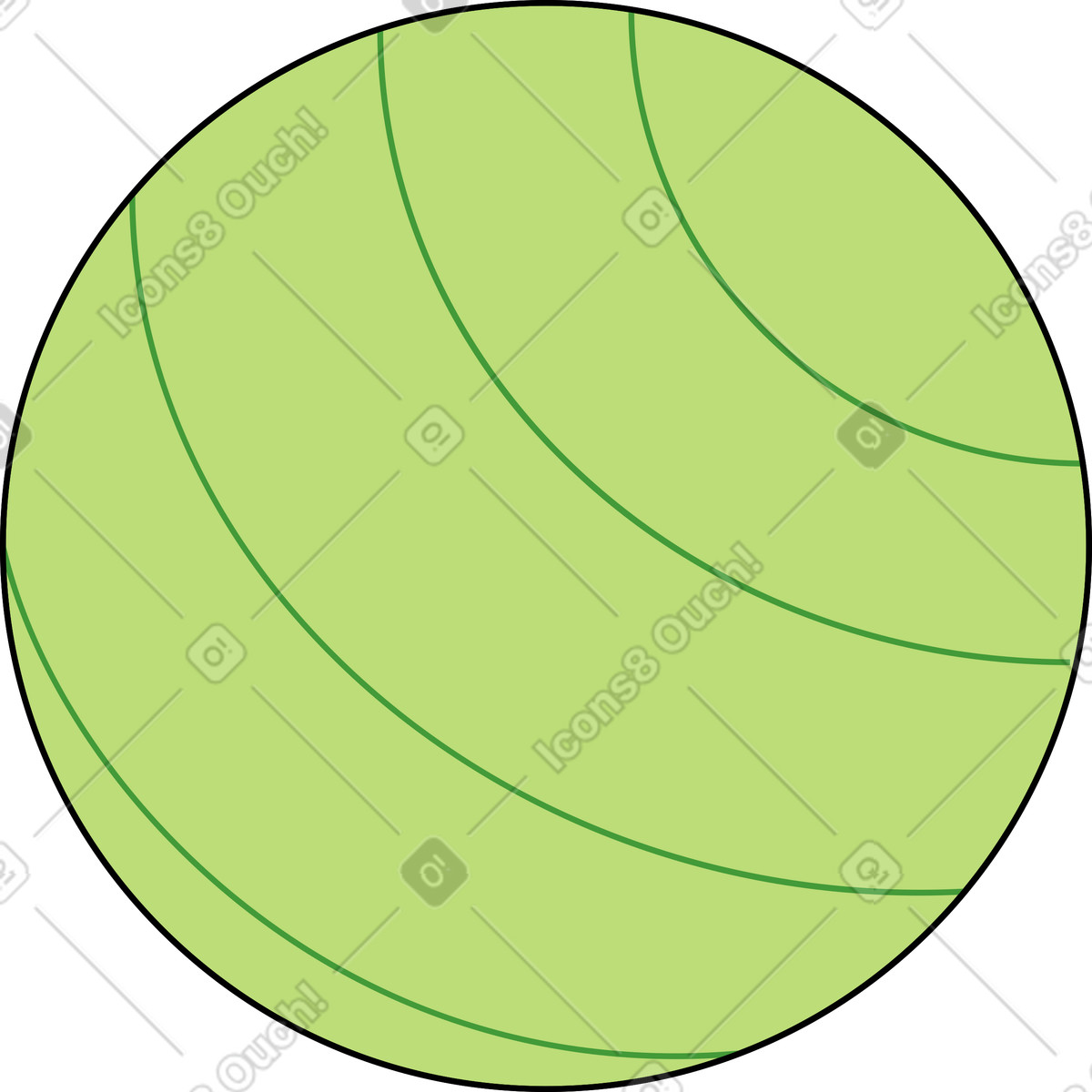 Illustration Ballon de fitness dans le style Kindy à télécharger aux formats PNG, SVG
