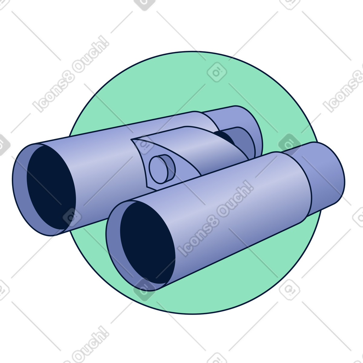Enhancing vision with binoculars illustration in Neat style download in PNG, SVG