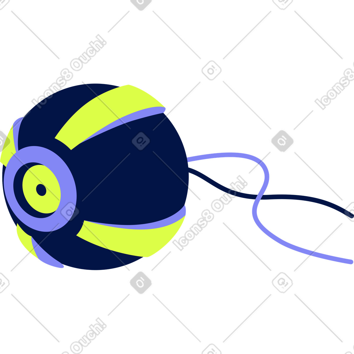 Ilustración Ojo cibernético en estilo Glow a descargar en PNG y SVG