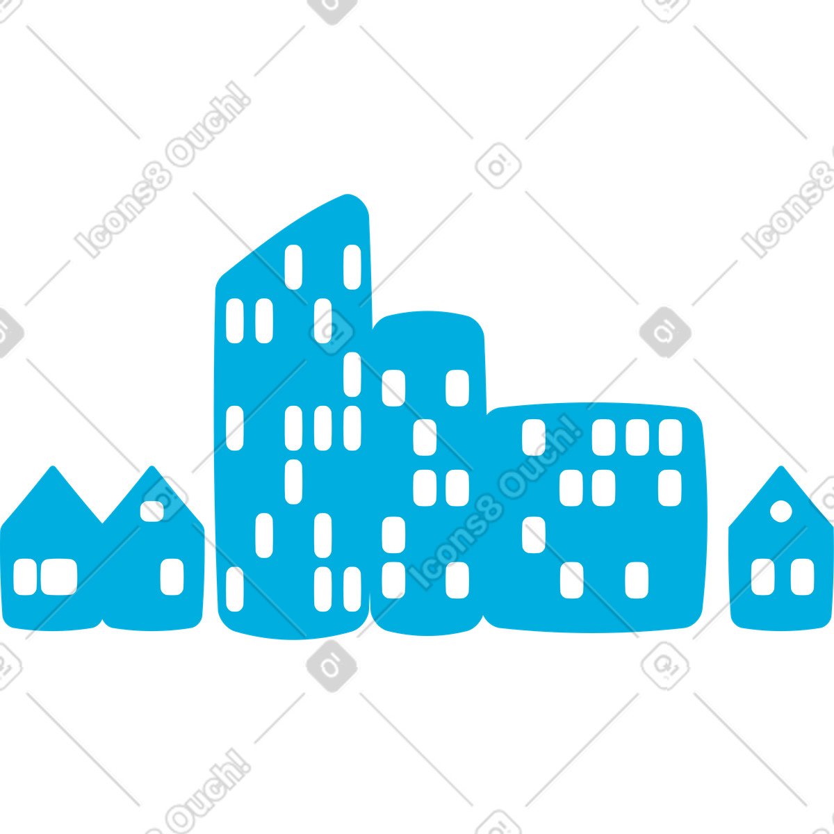 Ilustração de Paisagem urbana em no estilo Flame para baixar em PNG, SVG