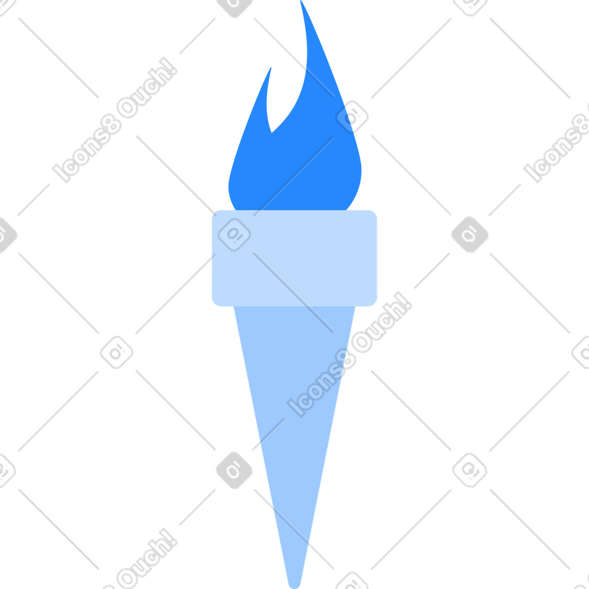 Olympic flame illustration in Urban style download in PNG, SVG