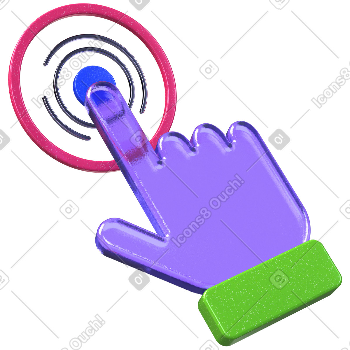 User interaction, Click action, Digital engagement illustration in PNG, SVG