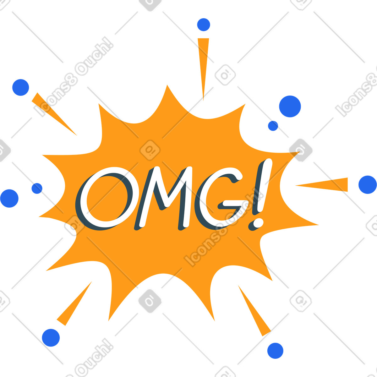 Ilustración Dios mio en estilo Kingdom a descargar en PNG y SVG