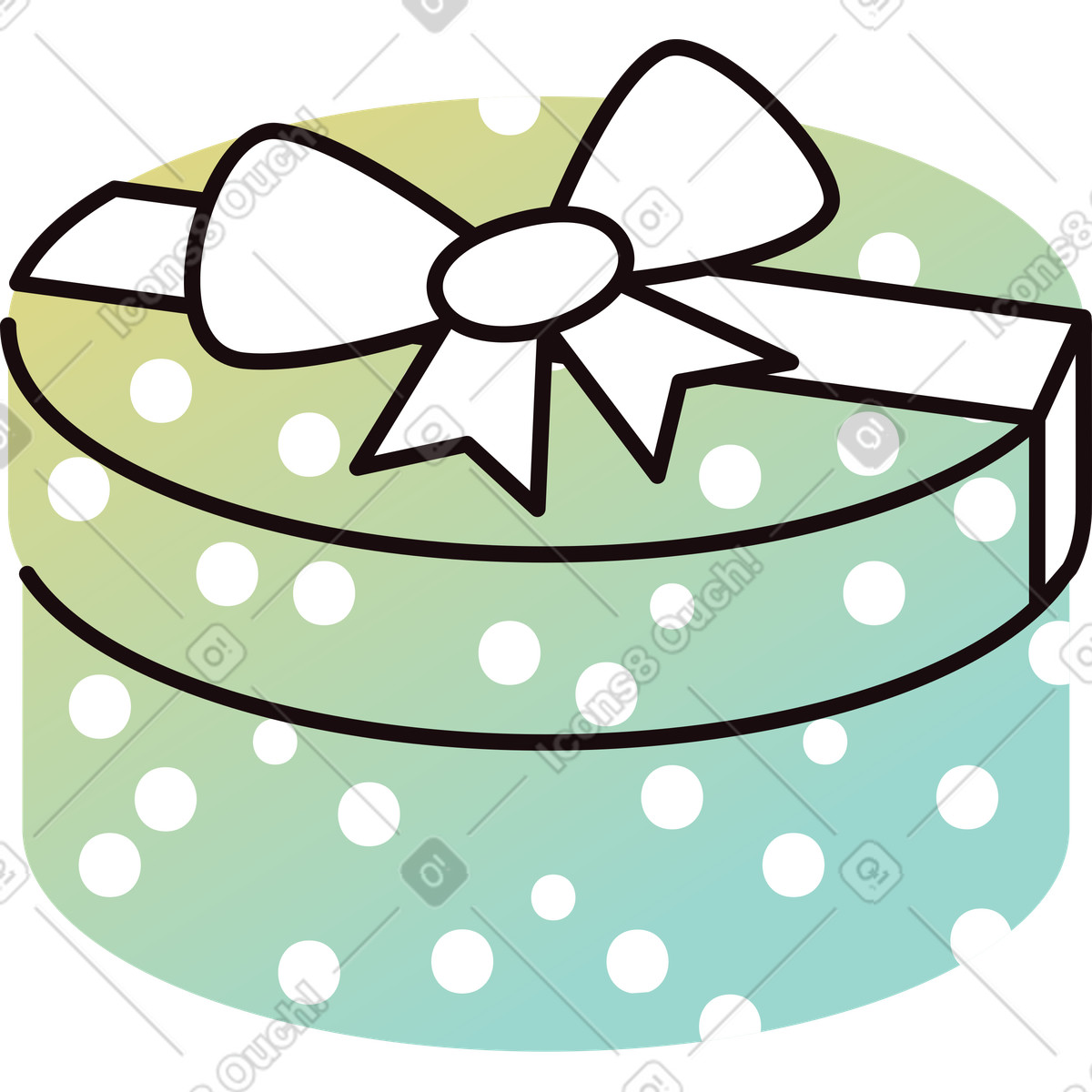 Ilustração de Caixa presente em no estilo Delight para baixar em PNG, SVG