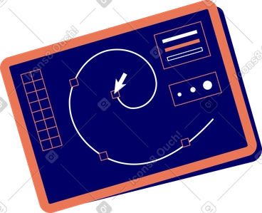 Tablette avec graphiques PNG, SVG