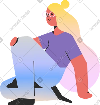 Sitting woman PNG, SVG