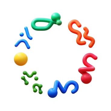 A circle of life diagram composed of different bacteria shapes and colors. The diagram features a variety of bacteria represented by distinct forms such as rods, spheres, and spirals. Each bacteria shape is filled with vibrant colors like green, blue, red, and yellow. The arrangement of these bacteria forms a circular pattern, illustrating the interconnectedness of life. The background is a subtle gradient that enhances the visual impact of the colorful bacteria in the diagram.