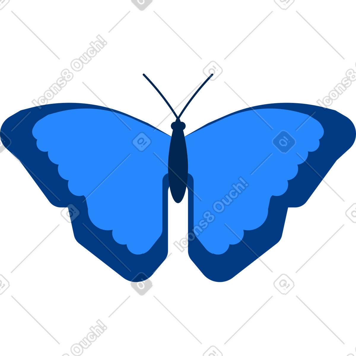 La farfalla illustrazione in stile Urban scarica in PNG, SVG