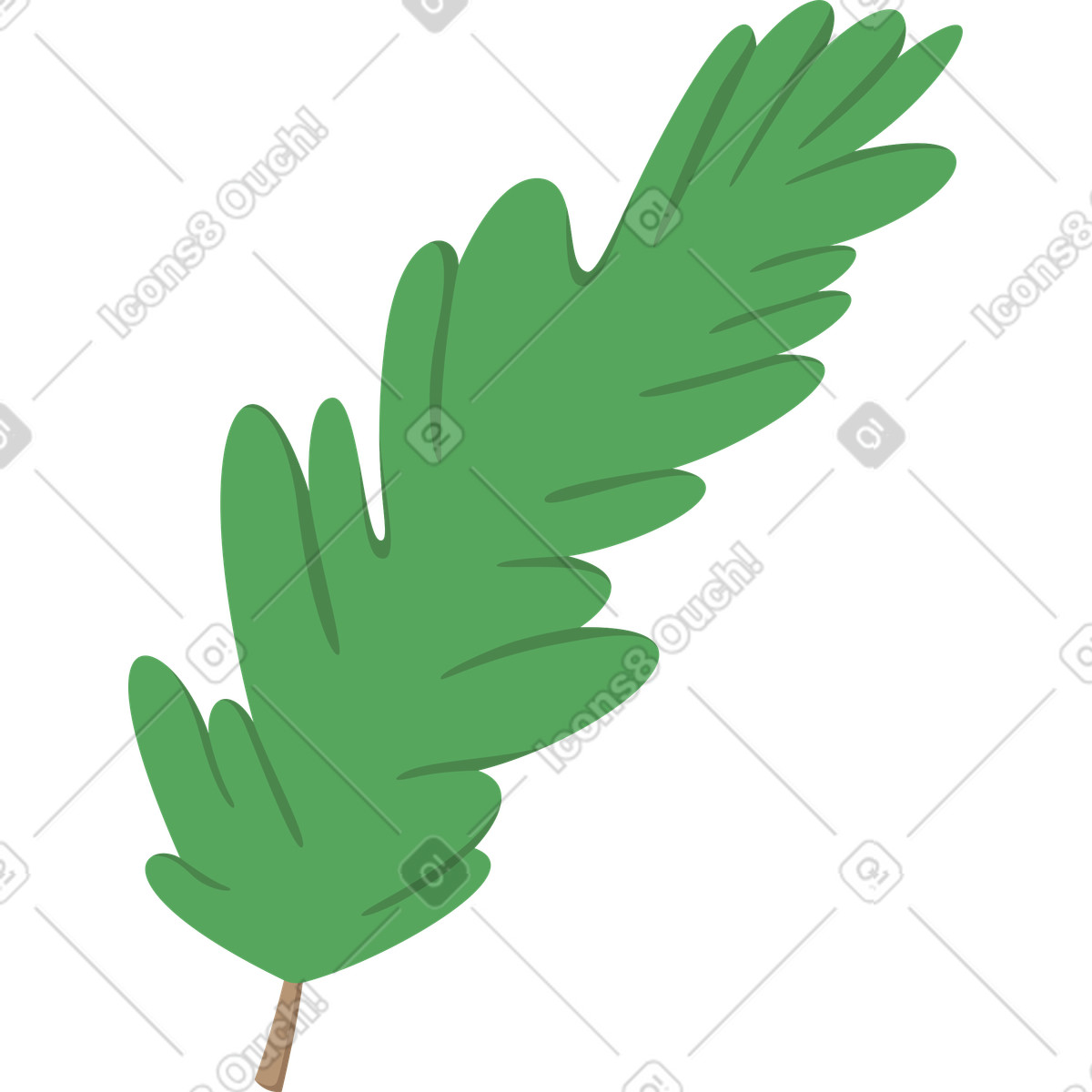 Rametto di albero natale illustrazione in stile Social scarica in PNG, SVG