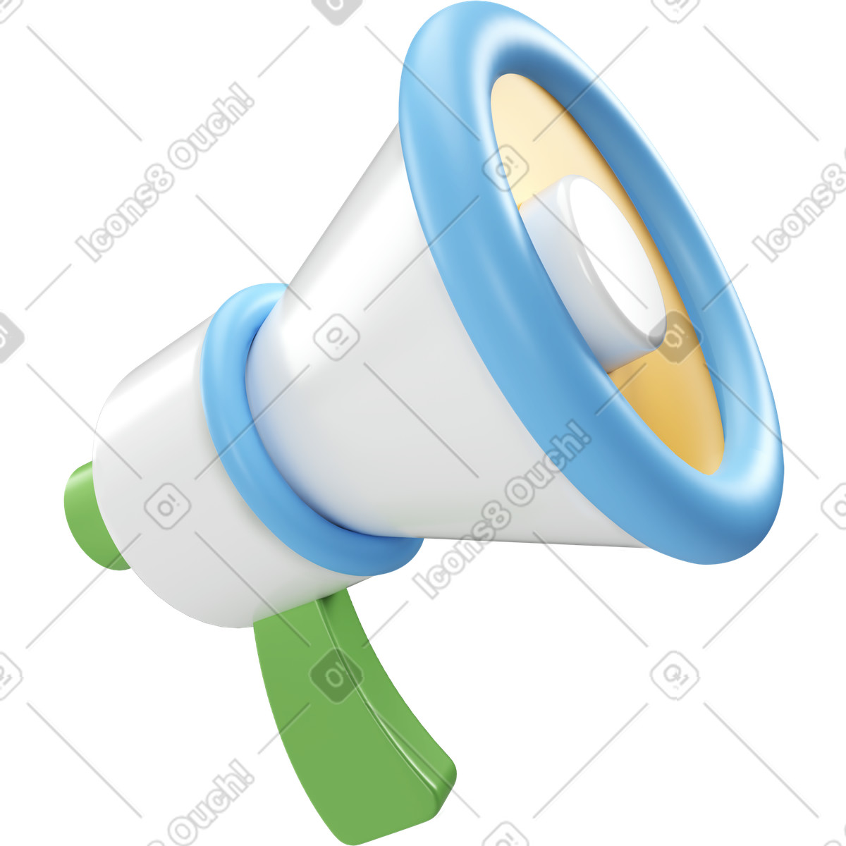 Ilustração de Megafone em no estilo 3D Corporate para baixar em PNG, SVG