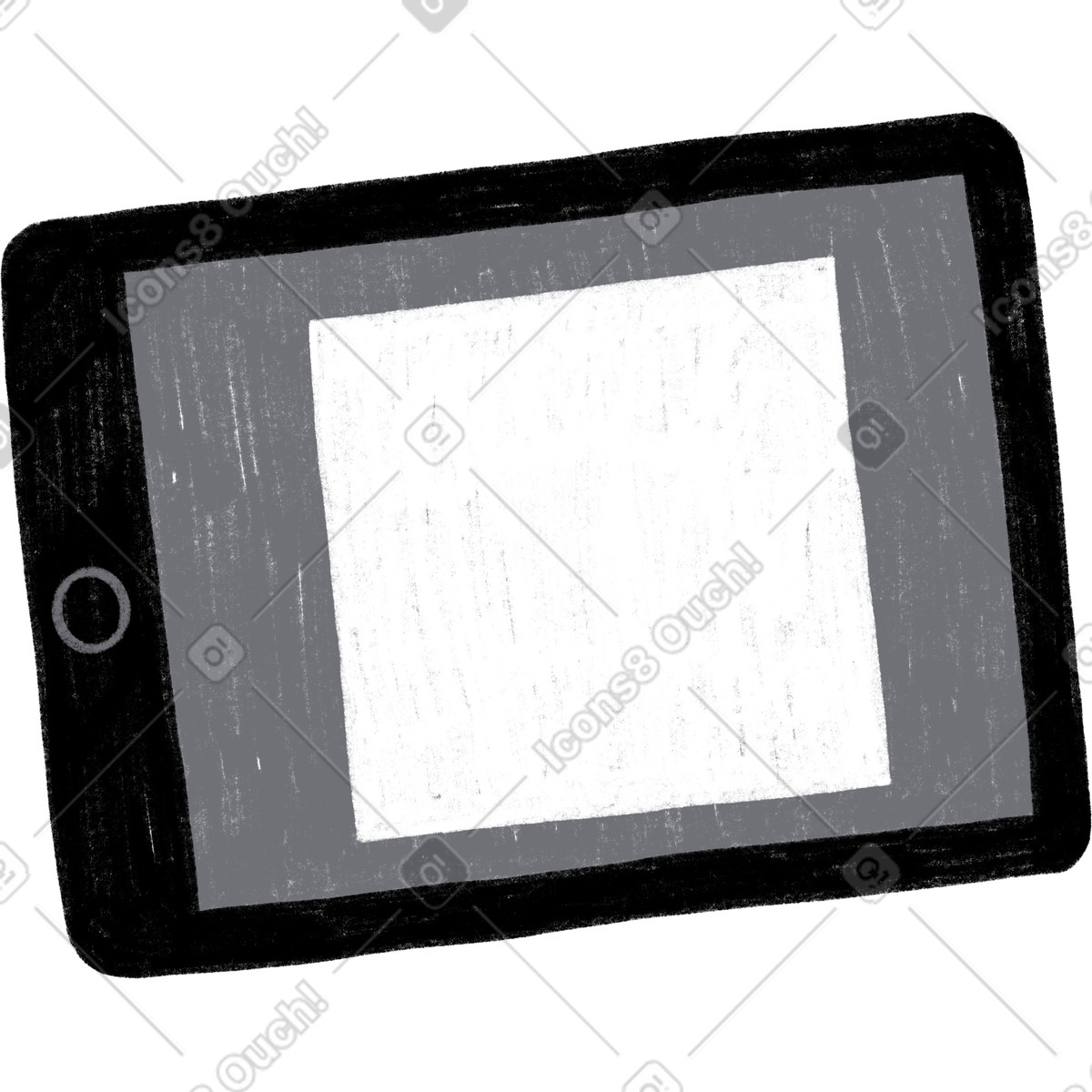 Ilustración Ipad with white screen en estilo Tutti a descargar en PNG y SVG