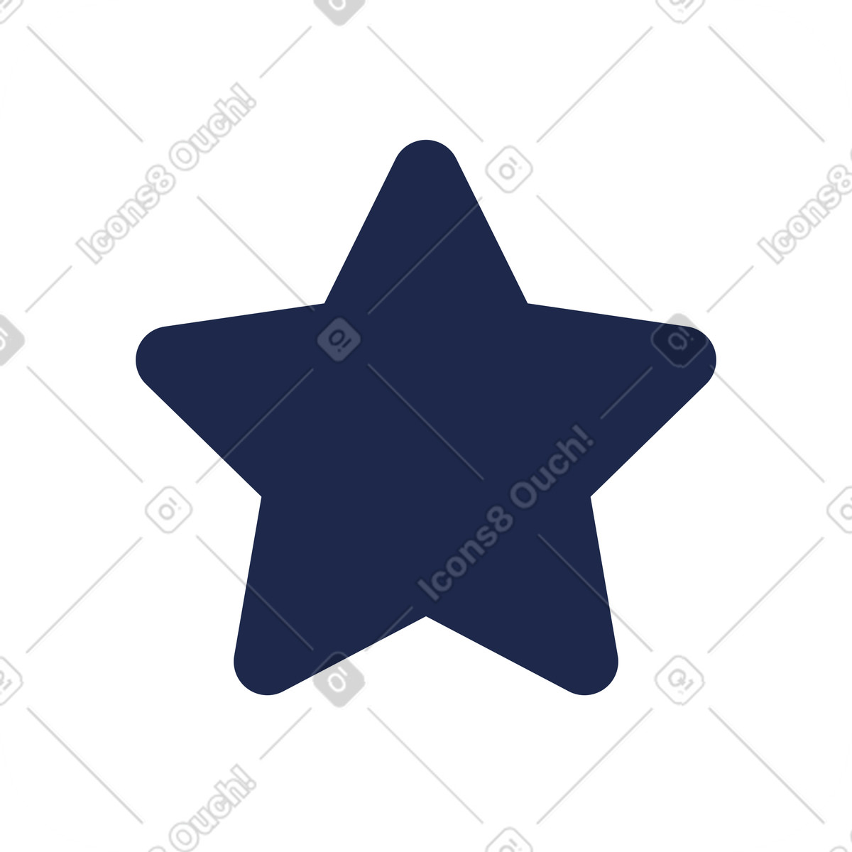 Ilustración Icono estrella en estilo Outline a descargar en PNG y SVG