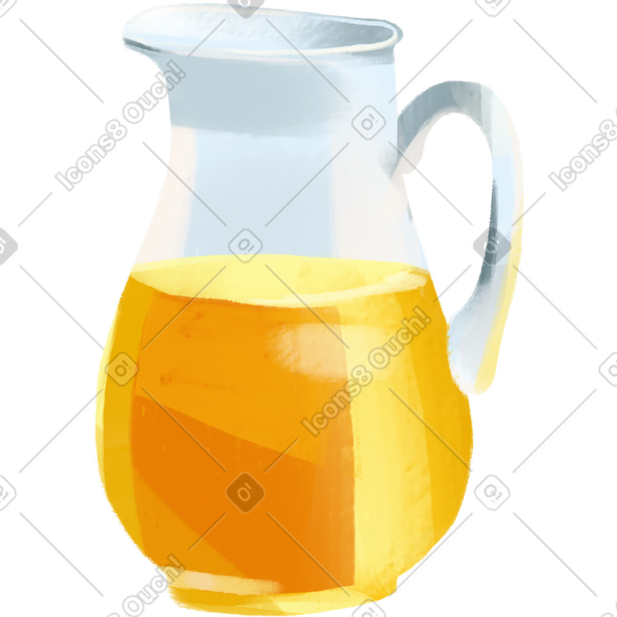 Ilustración Orange juice carafe en estilo Sunday a descargar en PNG y SVG