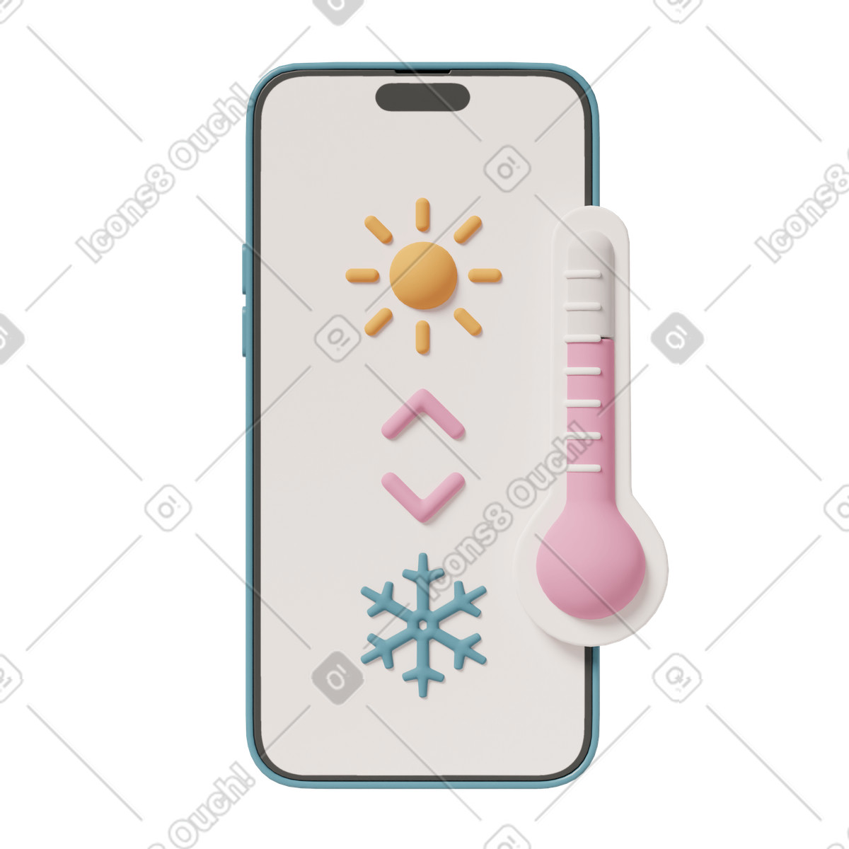 Smart home climate control illustration in 3D Casual life style download in PNG, SVG