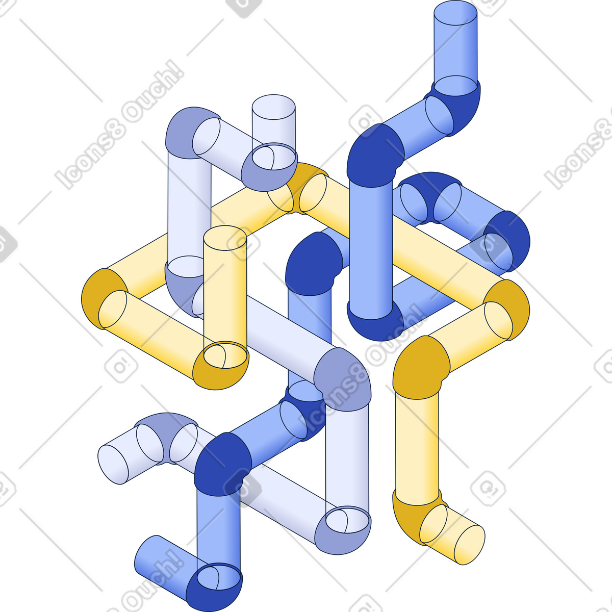 Illustration Longs tuyaux dans le style Neat à télécharger aux formats PNG, SVG