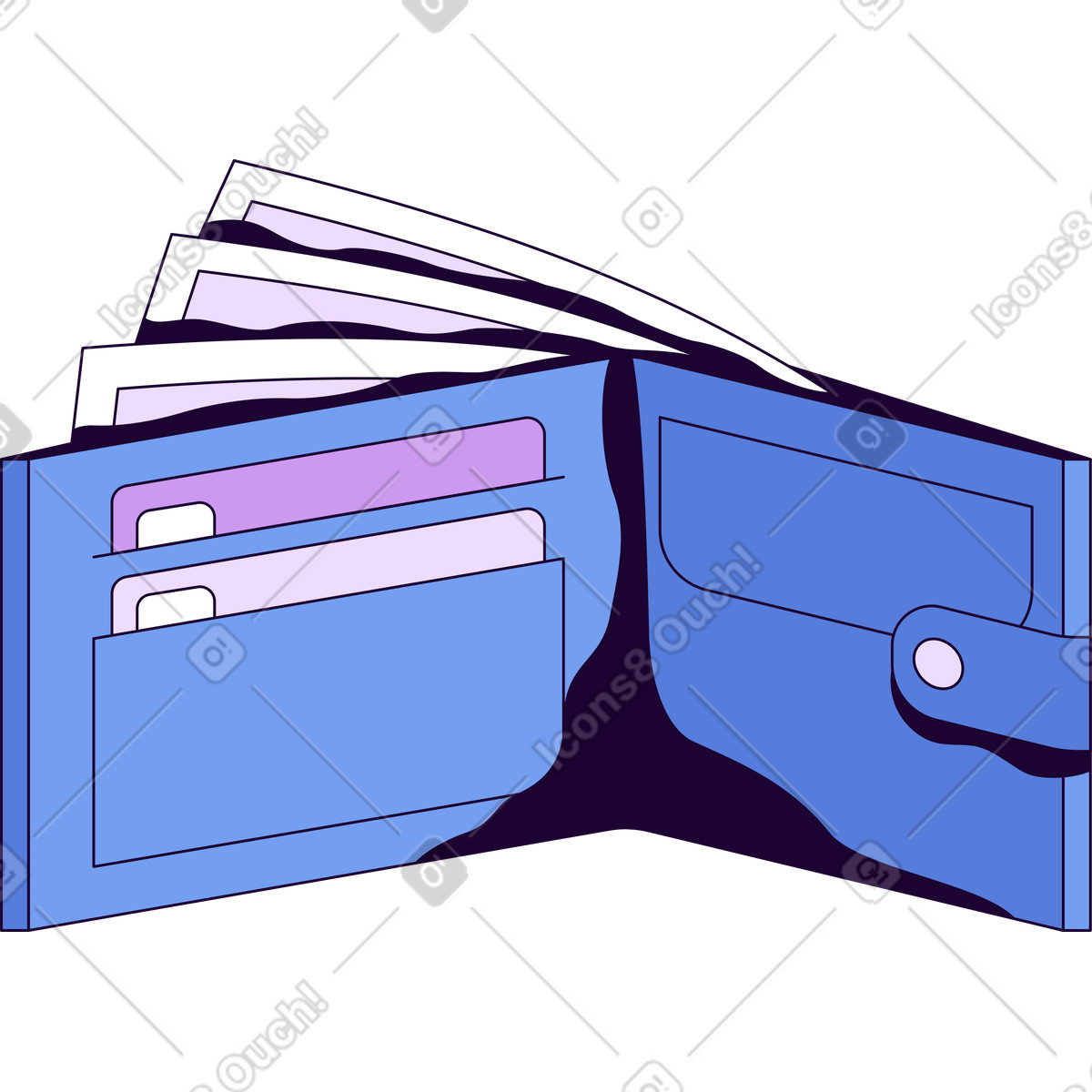 Ilustración Cartera en estilo Martina a descargar en PNG y SVG