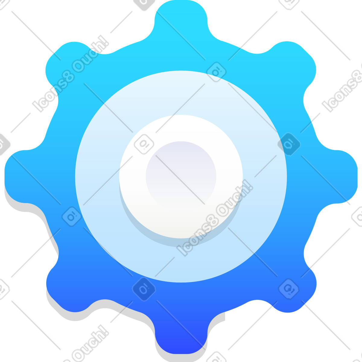 Ilustración Engranaje en estilo Hugo a descargar en PNG y SVG