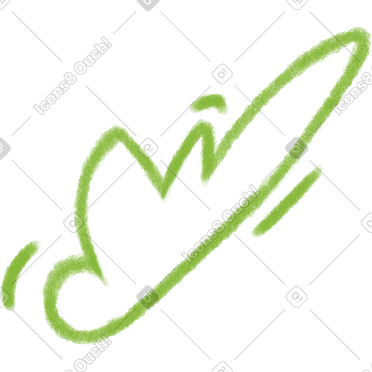 Illustration Green texture cloud dans le style Doodle à télécharger aux formats PNG, SVG