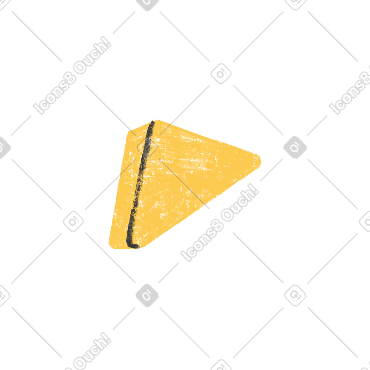 下载 Chalky 风格的 Yellow triangular brick 插画，支持 PNG、SVG 格式