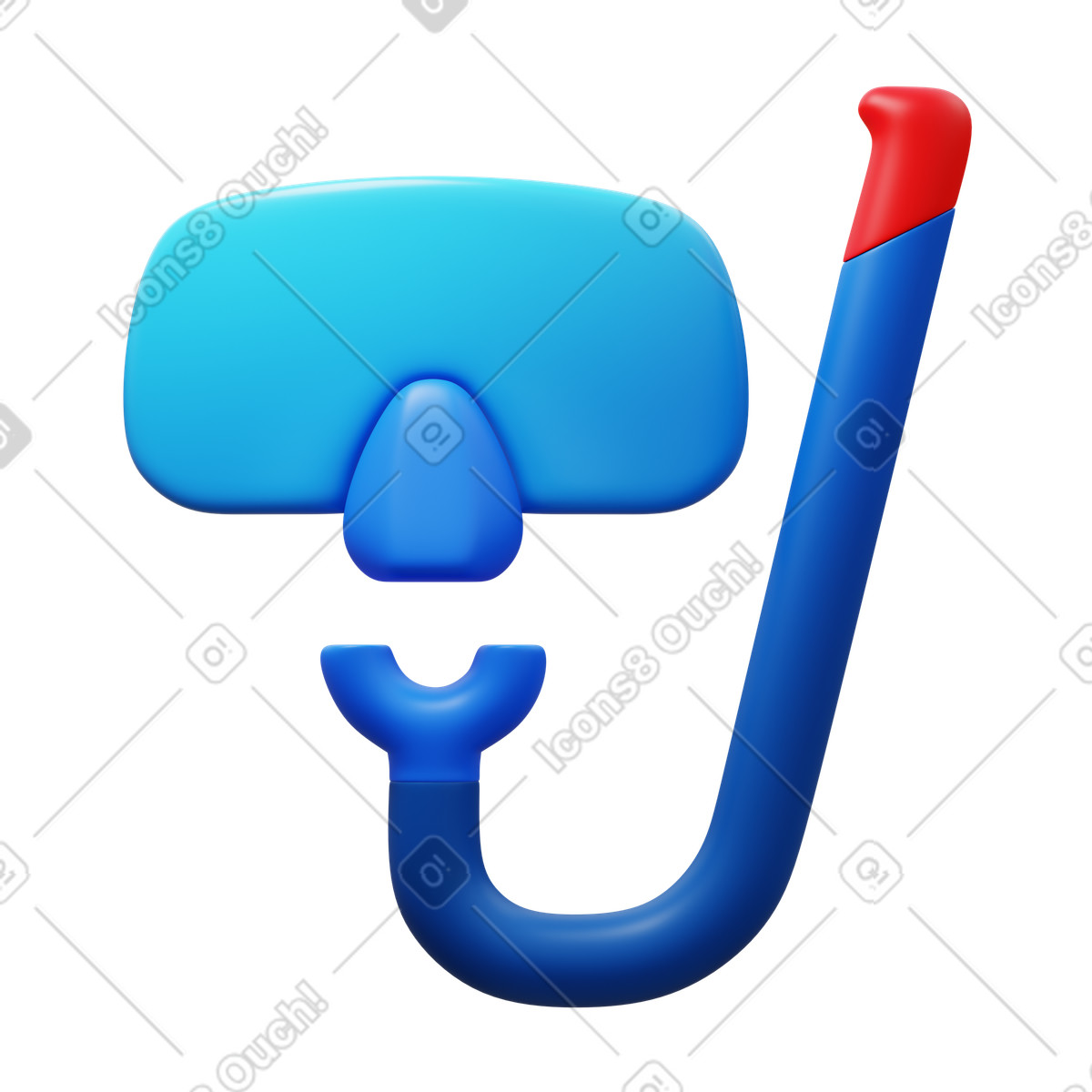 3D Fluency スタイルの Snorkel のイラストをPNG、SVG形式でダウンロード
