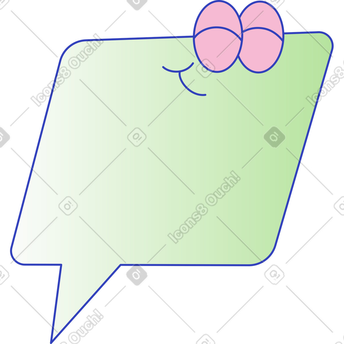Speech bubble illustration in Eyeful style download in PNG, SVG