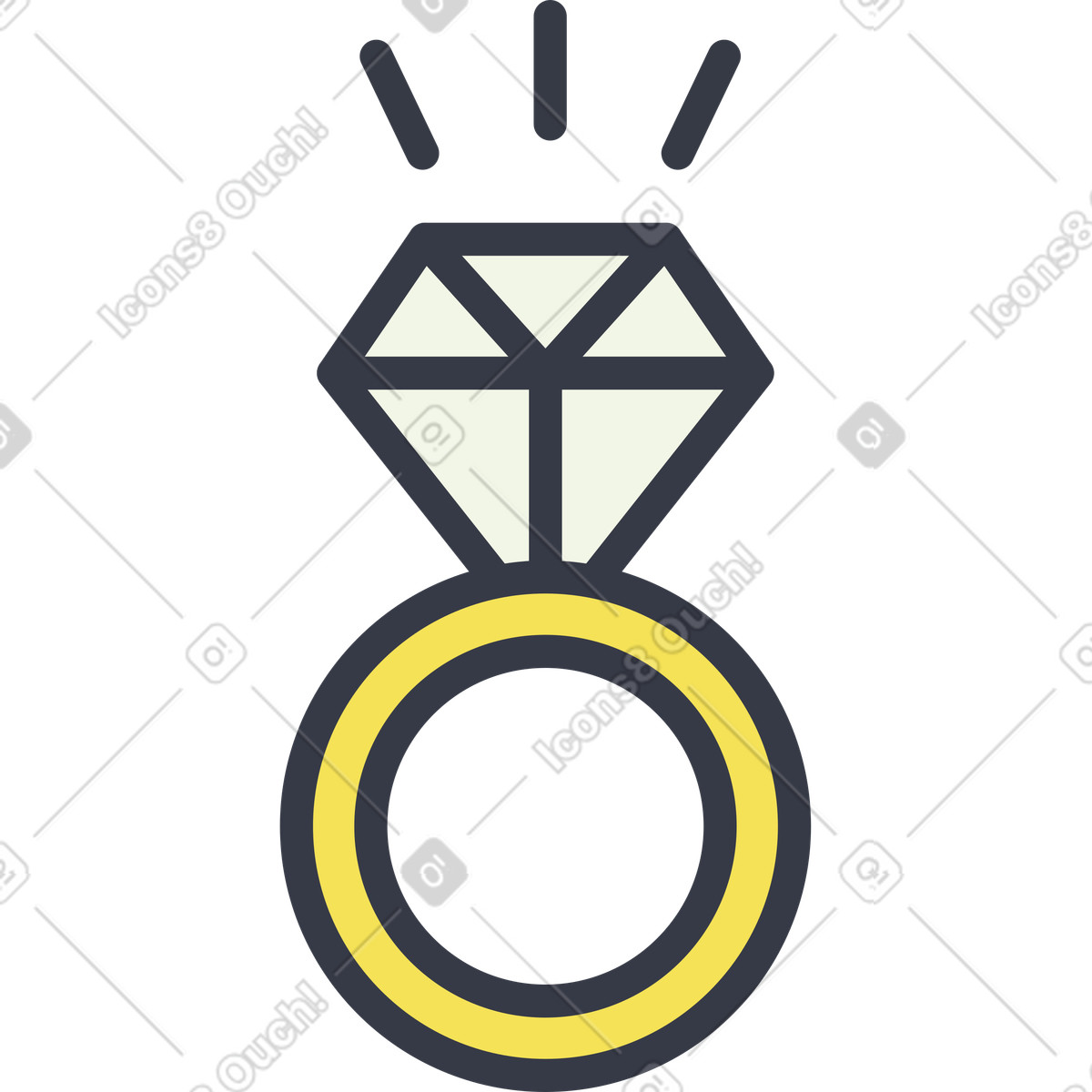 Ring illustration in Abstract style download in PNG, SVG