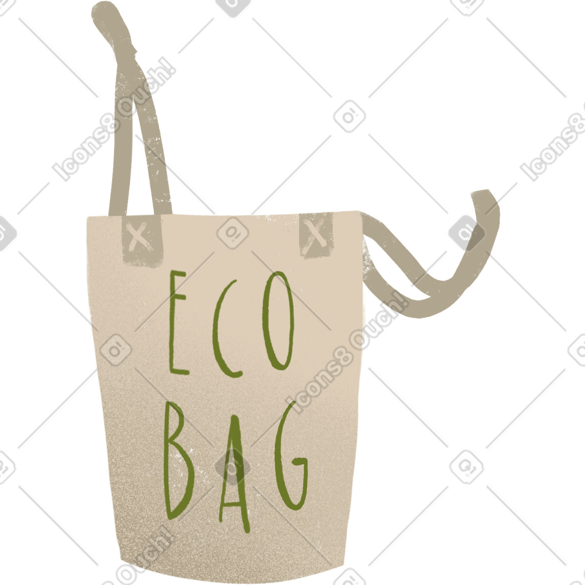 Ilustración Eco bag en estilo Fabulous a descargar en PNG y SVG