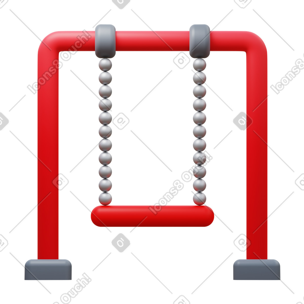 Illustration Swingset dans le style 3D Fluency à télécharger aux formats PNG, SVG