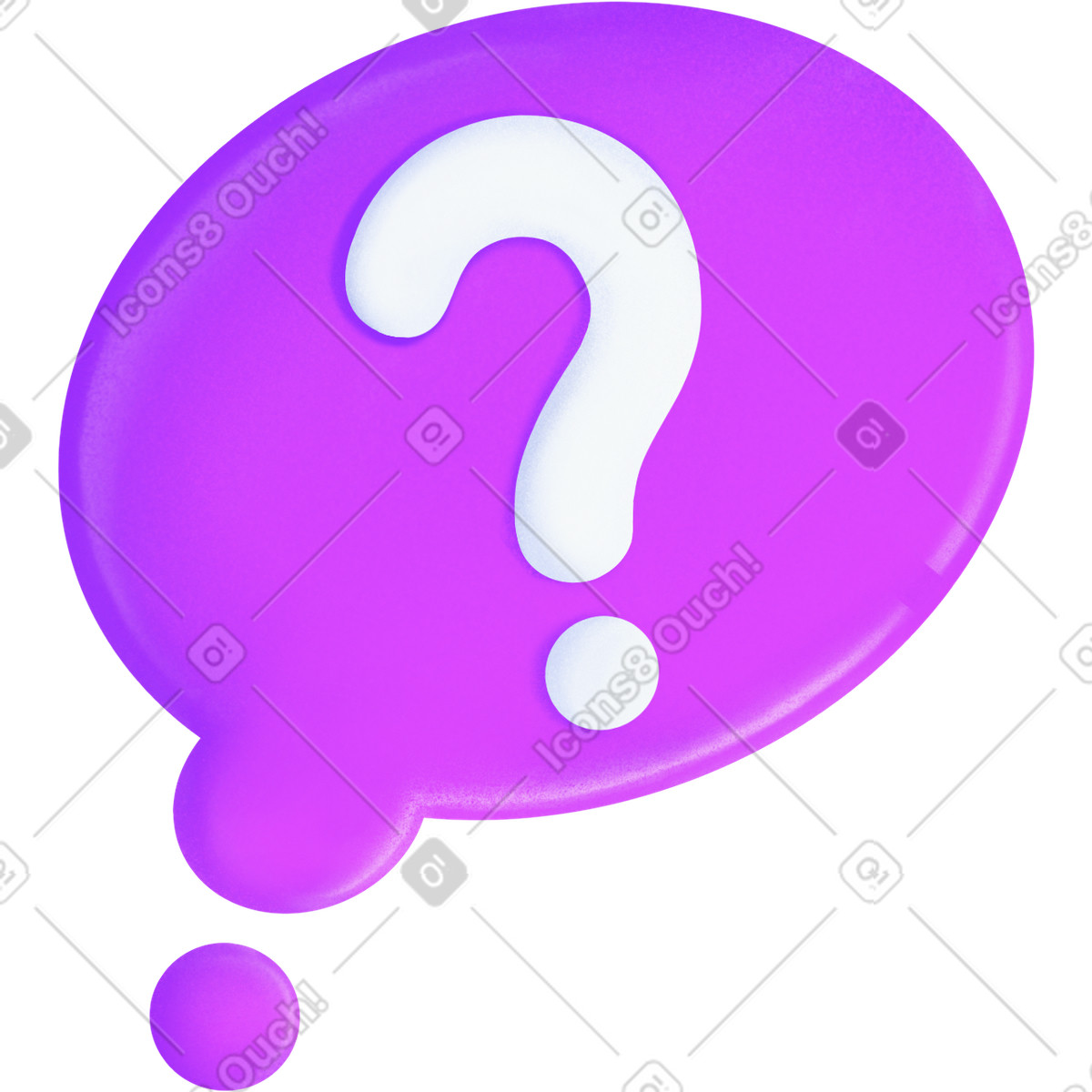 Speech bubble with a question illustration in Smart style download in PNG, SVG