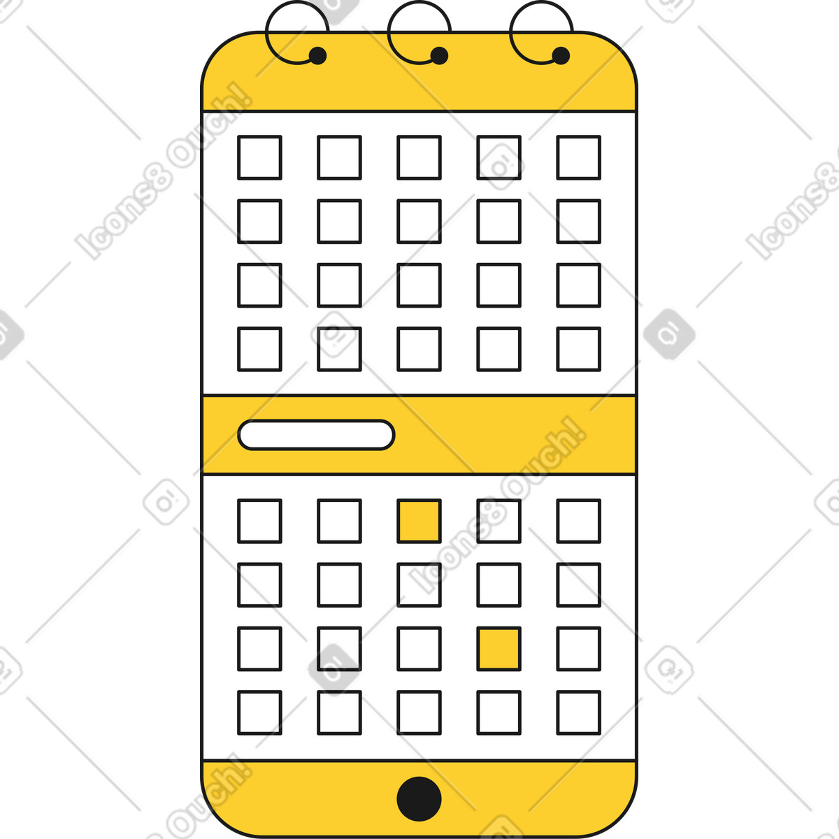 Calendario illustrazione in stile Taxi scarica in PNG, SVG
